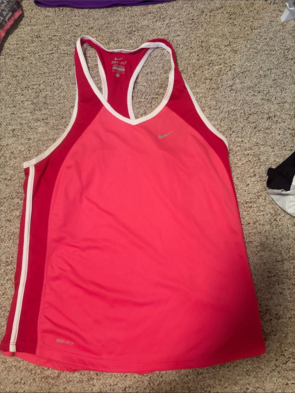Nike Pink & Dark Pink Dri-FIT Racerback Tank Med NWOT